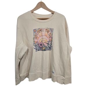 Life Us Good Here Comes Sun Cream Sweatshirt XL
